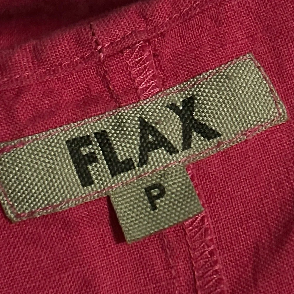 FLAX Pink Sleeveless Ruffle Hem Linen Midi Dress P (4/6) - Picture 8 of 13